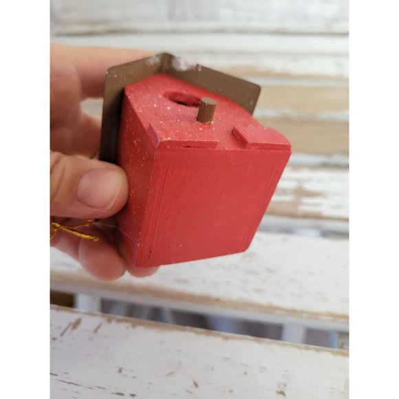 Birdhouse ornament vintage Xmas holiday tree - Picture 6 of 6